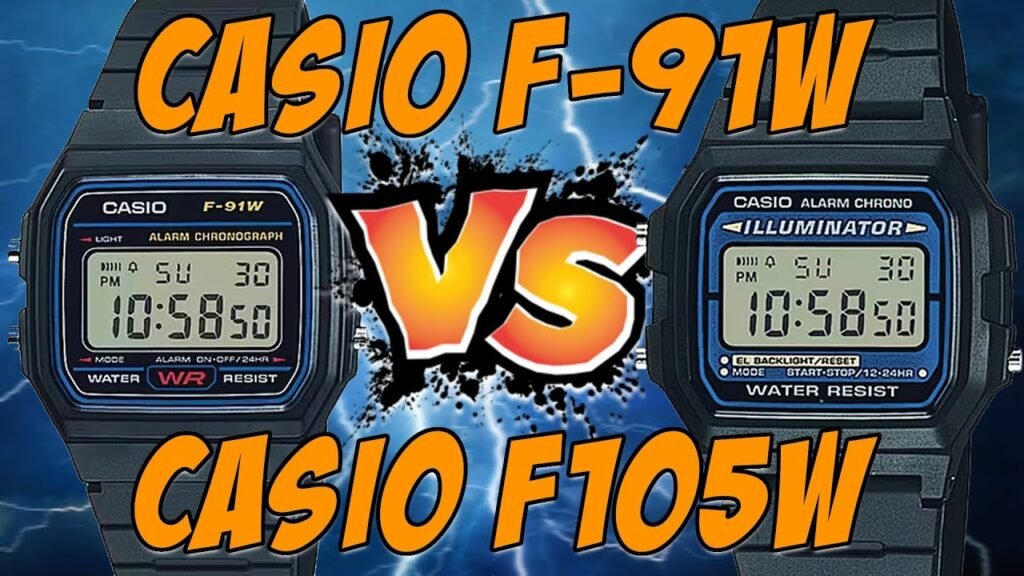 Casio F-91W vs F-105W